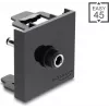 Delock Easy 45 Module DC 5.5 x 2.1 mm Female to DC 5.5 x 2.5 mm Male Adapter Black