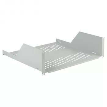 EFB ELEKTRONIK 19 inch 3U fix konzolos állvány, 450 mm mély, 36 kg terhelés, világosszürke RAL 7035