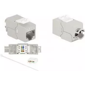 LogiLink NK4067 Cat.8.1 keystone aljzat, STP, szerszám nélküli, RJ45 aljzat, 40G, 2000 MHz, I. kategória, cinköntvény, 1 csomag