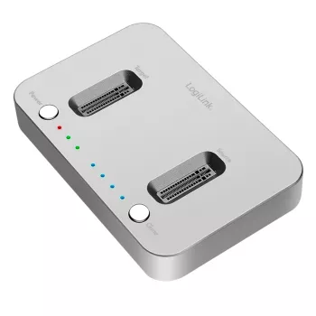 LogiLink USB 3.2 Gen2 dokkolóállomás, 2 fiókos, M.2 NVMe SSD-hez, klónozó funkció