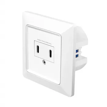 LogiLink fali aljzat 2-portos USB-C töltővel, 25W PD