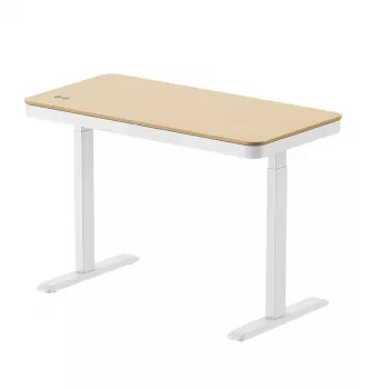 LogiLink állítható magasságú íróasztal, egymotoros, 118x60cm, vezeték nélküli töltéssel, fehér