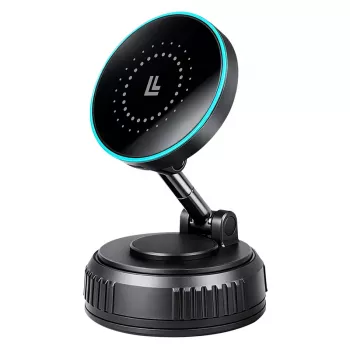 LogiLink vezeték nélküli autós töltő, vákuum-mágnes, 360°-ban dönthető, 25W