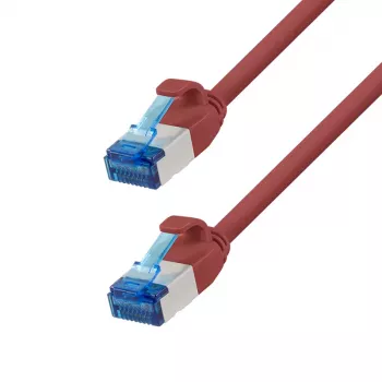 LogiLink Cat.6A Slim S/FTP LSZH patchkábel, piros, 15 m, SlimLine