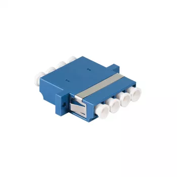 LogiLink LC Quad optikai adapter, 12-es csomag, kék, karimás rögzítés, singlemode