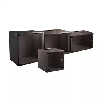 EFB Elektronik BASIC 15U falra szerelhető hálózati szekrény, 19 hüvelyk, 450 mm mélység, fekete RAL 9005