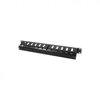 LogiLink 19 inch 1U kábelkezelő panel fedéllel, fekete