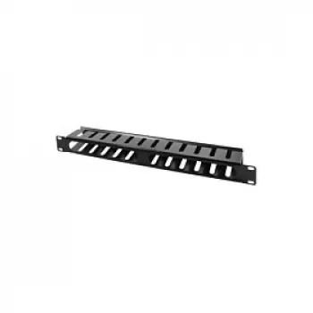 LogiLink 19 inch 1U kábelkezelő panel fedéllel, fekete