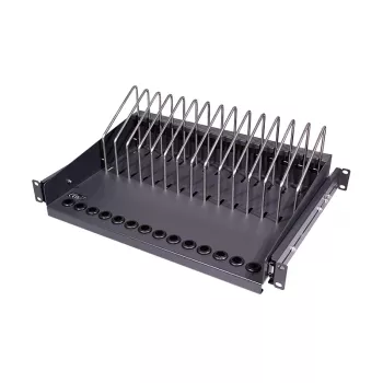 LogiLink SF100B 19 inch 1U kihúzható polc notebookokhoz, tabletekhez és okostelefonokhoz, fekete