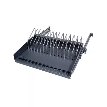 LogiLink SF100B 19 inch 1U kihúzható polc notebookokhoz, tabletekhez és okostelefonokhoz, fekete