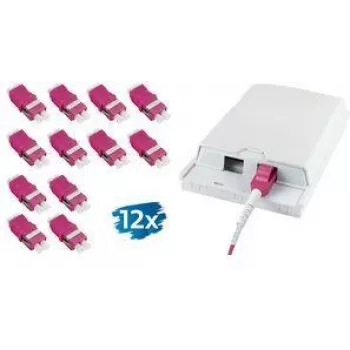 LogiLink LC duplex OM4 perem nélküli üvegszálas csatlakozó szett, lila, 2x LC duplex, SC simplex kivágás