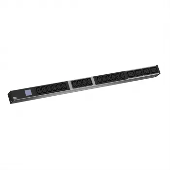 Bachmann BN0500 Local Metered 1U 19 inch alumínium PDU, 6x C13 + 2x C19, CEE 16A, túlfeszültség-védelem, 3 m