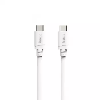 Hama USB-C–USB-C kábel, 2 m, 60 W Power Delivery, fehér