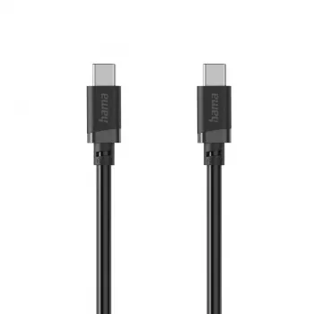 Hama USB-C–USB-C kábel, 3 m, 60 W, fekete