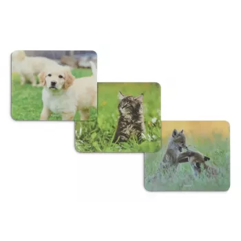 Hama Animal 4 portos USB 2.0 hub USB-C csatlakozóval, barna/fehér kutyadizájn