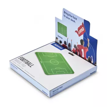 HAMA focilabda egérpad zöld/fehér 220x180 mm csúszásmentes textilfelület gumi alátéttel