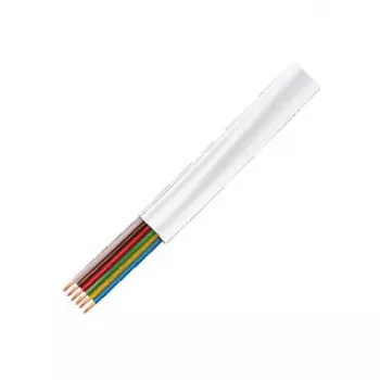 LogiLink CM06W lapos telefonkábel, 6 eres CCA, 6x 0,12 mm, fehér, 100 m tekercs