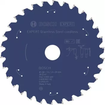 Bosch EXPERT nemesacélhoz való körfűrészlap 136 x 20 mm, 30T (2608902132)