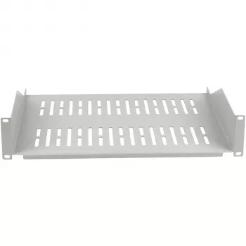 EFB ELEKTRONIK 19 inch 2U fix polc, 400 mm mélység, 22 kg terhelés, világosszürke RAL 7035