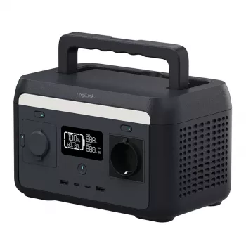 LogiLink hordozható erőmű 300W LiFePO4 akkumulátor, 288Wh tiszta szinusz, 60W USB-C PD, QC3.0, Solar Ready