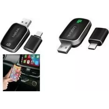 LogiLink BT 5.0 vezetékes-vezeték nélküli CarPlay / Android Auto adapter, dongle típus