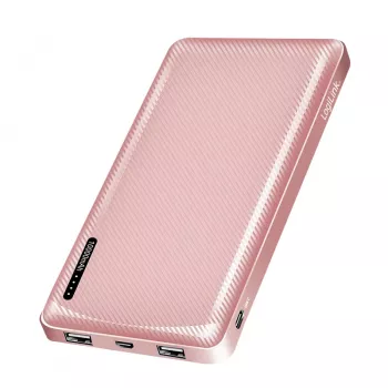 LogiLink mobil powerbank 10000 mAh LiPo USB-C PD rózsaszín