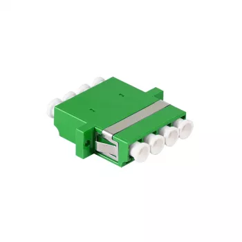LogiLink LC quad optikai adapter szett, 12 db, zöld, karimával, SC duplex breakout