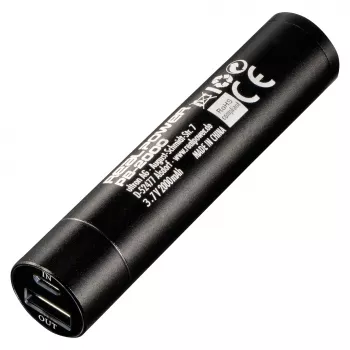 RealPower PB2000 mAh alumínium power bank, fekete