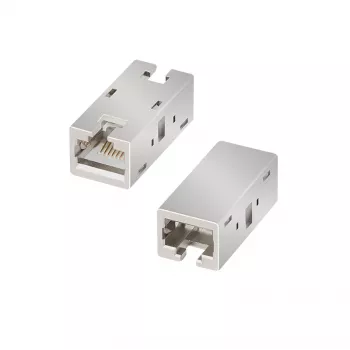 LogiLink Cat.6A árnyékolt RJ45 inline csatlakozó, fémház, ipari minőség