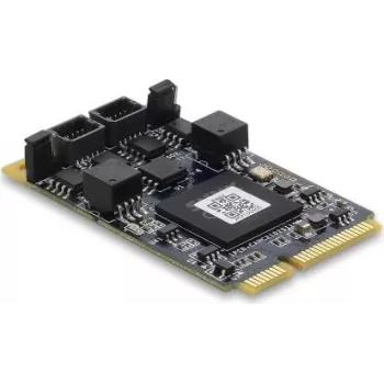 DELOCK 63002 CAN 2.0 / CAN FD Mini PCIe interfész kártya, 2 x D-Sub 9 pin, akár 8 Mbps, galvanikus leválasztás és túlfeszültség védelem