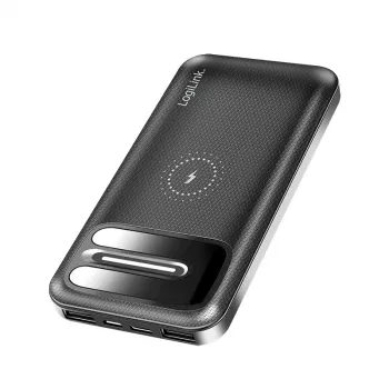 LogiLink PA0305 mobil power bank 8000 mAh vezeték nélküli töltéssel, fekete
