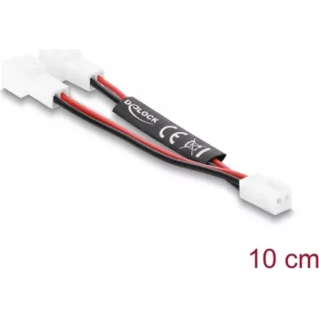Delock Y-elosztó ventilátor kábel 1x 2-pin aljzat 2x 2-pin dugóra 10 cm