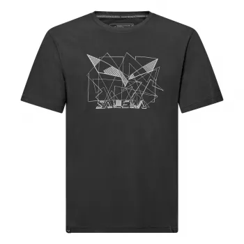 Salewa férfi Eagle Geometric póló, fekete, L méret