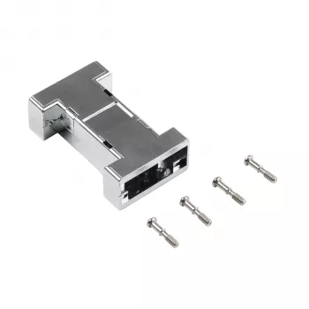 EFB ELEKTRONIK EB0909MV2 fém bevonatú üres interfész ház, 1 port Keystone, ezüst