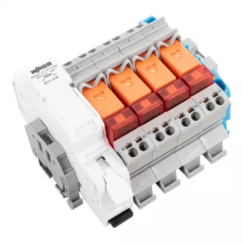WAGO 821-507 interfész relémodul, 24 V DC, 1 váltó, Push-in CAGE CLAMP, Westnetz-kompatibilis