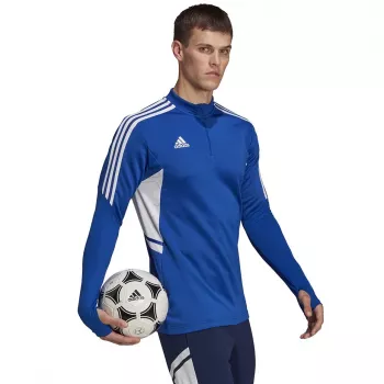 adidas Condivo 22 férfi edzőpulóver 1/2 cipzár kék-fehér HA6271