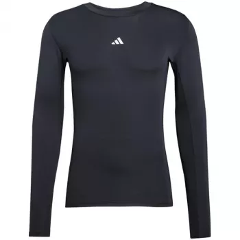 adidas Techfit hosszú ujjú edzőpóló, férfi, fekete, L