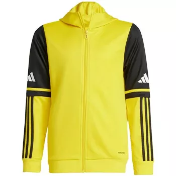 adidas Squadra 25 kapucnis pulóver gyerekeknek sárga/fekete 140 cm