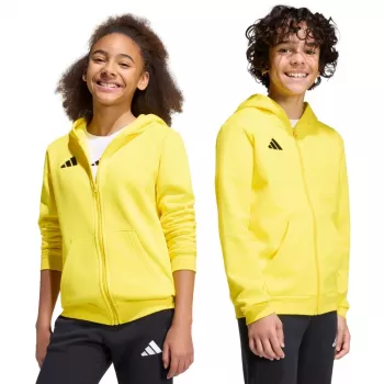 adidas Entrada 26 teljes cipzáras kapucnis pulóver gyerek sárga 140 cm