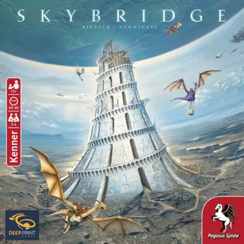 PEGASUS Deep Print Games: Skybridge - stratégiai játék 2-4 játékos, 10 éves kortól, 60-90 perc, városépítő és hálózati mechanikák, többnyelvű (EN/DE)