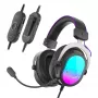 FIFINE H16 7.1 surround hangzású RGB gamer headset - fekete