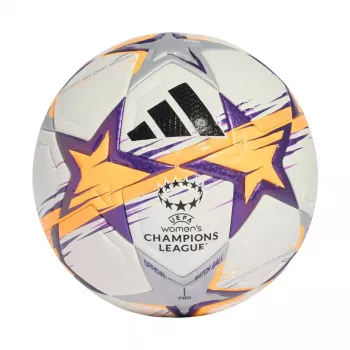 adidas UCL Women's Pro 26/27 League Stage futball 5-ös méret fehér/narancssárga/lila
