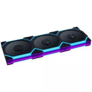 Lian Li UNI FAN SL FLEX Wireless ARGB 120 mm PWM házventilátor - 3 darabos csomag, fekete, Reverse Blade