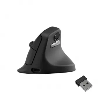 Keychron M5-A29 függőleges PixArt 3311 1K fekete ergonomikus vezeték nélküli játék egér