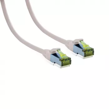 IT-BUDGET Cat.6A S/FTP LSZH patch kábel, 0,5 m, fehér, 10Gbps, PoE+, 600MHz, réz