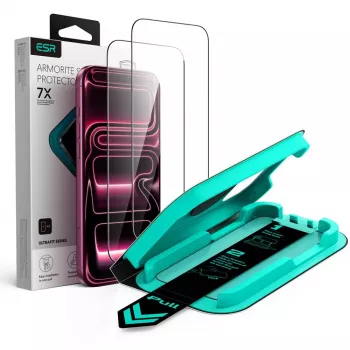ESR UltraFit Armorite Tempered Glass Screen Protector 2-Pack for iPhone 17 Pro Max / 18 Pro Max - Black