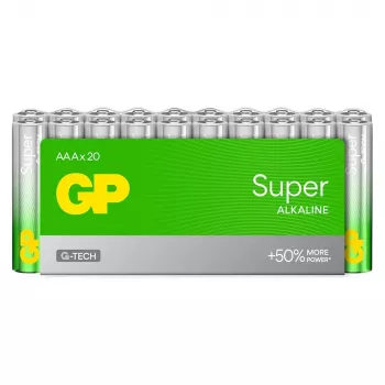 GP Super Alkaline AAA elemek LR03 20 darabos csomag G-TECH