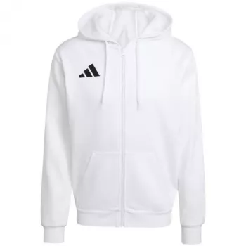 adidas Entrada 26 férfi teljes cipzáras kapucnis pulóver fehér M