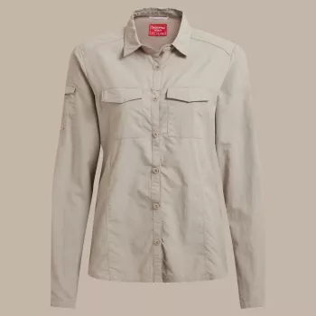 Craghoppers NosiLife Adventure LS Shirt III női utazóing - Soft Mushroom