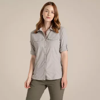 Craghoppers NosiLife Adventure LS Shirt III női utazóing - Soft Mushroom